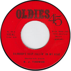 B.J. Thomas / Smiley Lewis Raindrops Keep Fallin' On My Head / Down Yonder We Go Ballin' Vinyl 7" USED