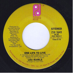 Lou Rawls One Life To Live / If I Coulda, Woulda, Shoulda Vinyl 7" USED