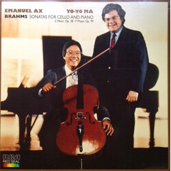 Emanuel Ax / Yo-Yo Ma / Johannes Brahms Sonatas For Cello And Piano (E Minor, Op. 38 • F Major, Op. 99) Vinyl LP USED