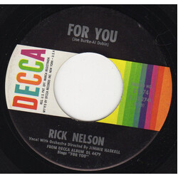 Ricky Nelson (2) For You / That's All She Wrote USED VINYL 7INCH 45 RPM SINGLE