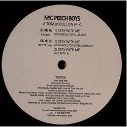 Peech Boys Stay With Me Vinyl 12" USED