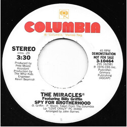 The Miracles / Billy Griffin Spy For Brotherhood Vinyl 7" USED