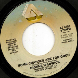 Dionne Warwick Some Changes Are For Good Vinyl 7" USED