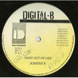 Johnny P / Leslie Thunder Want Out Of Life  / Cheer Up VINYL 12" USED