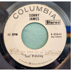 Sonny James When The Snow Is On The Roses Vinyl 7" USED