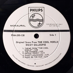 Dizzy Gillespie The Cool World (Original Score) Vinyl LP USED