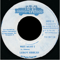 Leroy Sibbles Why Must I Vinyl 7" USED