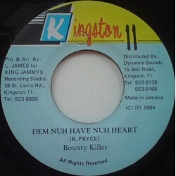 Bounty Killer Dem Nuh Have Nuh Heart Vinyl 7" USED