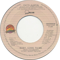 Patti Austin Baby, Come To Me Vinyl 7" USED