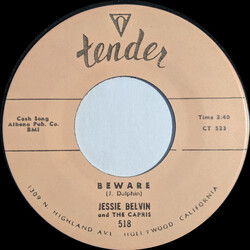 Jesse Belvin / The Capris (5) Beware Vinyl 7" USED