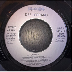 Def Leppard Heaven Is Vinyl 7" USED
