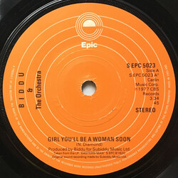 Biddu Orchestra Girl You'll Be A Woman Soon Vinyl 7" USED