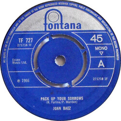 Joan Baez Pack Up Your Sorrows / A Swallow Song Vinyl 7" USED