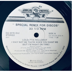 Loleatta Holloway I May Not Be There When You Want Me (But I'm Right On Time) / Mama Don't, Papa Won't Vinyl 12" USED