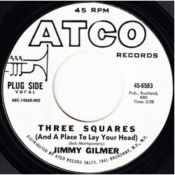Jimmy Gilmer Three Squares (And A Place To Lay Your Head) Vinyl 7" USED