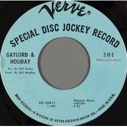 Gaylord & Holiday She USED VINYL 7INCH 45 RPM SINGLE PROMO