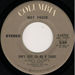 Ray Price She's Got To Be A Saint / Oh, Lonesome Me Vinyl 7" USED