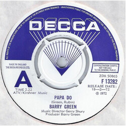 Barry Ian Green Papa Do Vinyl 7" USED