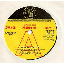 Blackfoot Sue You Need Love Vinyl 7" USED