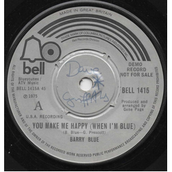 Barry Blue You Make Me Happy (When I'm Blue) Vinyl 7" USED