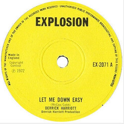 Derrick Harriott Let Me Down Easy / "Easy" (Version) Vinyl 7" USED