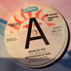 Brotherhood Of Man Spring Of 1912 Vinyl 7" USED