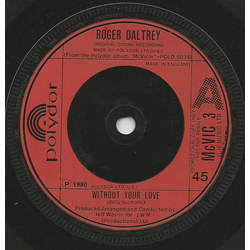 Roger Daltrey Without Your Love Vinyl 7" USED