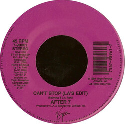 After 7 Can't Stop Vinyl 7" USED