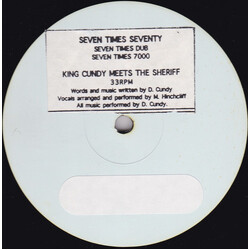 King Cundy / The Sheriff (3) Seven Times Seventy USED VINYL 12INCH 33 S RPM WHITE LABEL