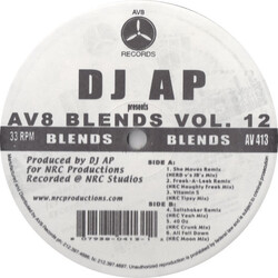 DJ A.P. AV8 Blends Vol. 12 USED VINYL 12INCH 33 S RPM