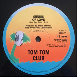 Tom Tom Club / Mr. Yellow Genius Of Love / Yella Vinyl 12" USED