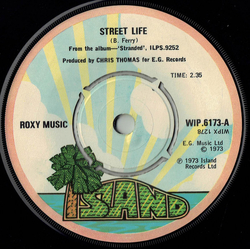 Roxy Music Street Life Vinyl 7" USED