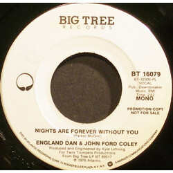 England Dan & John Ford Coley Nights Are Forever Without You USED VINYL 7INCH 45 RPM PROMO STEREO MONO