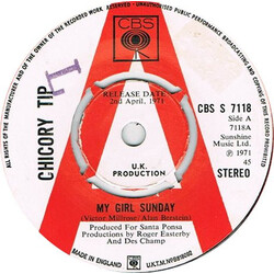 Chicory Tip My Girl Sunday Vinyl 7" USED