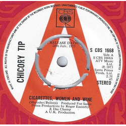 Chicory Tip Cigarettes, Women And Wine Vinyl 7" USED