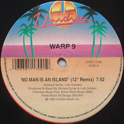 Warp 9 No Man Is An Island / Light Years Away / Nunk Vinyl 12" USED