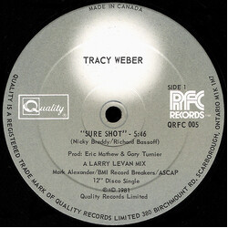 Tracy Weber Sure Shot Vinyl 12" USED