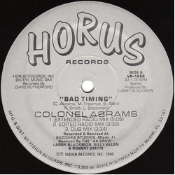 Colonel Abrams Bad Timing Vinyl 12" USED