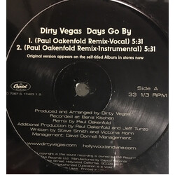 Dirty Vegas Days Go By Vinyl 12" USED