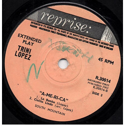 Trini Lopez A-ME-RI-CA - Trini Lopez At PJ's Vinyl 7" USED