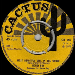 Honey Boy Most Beautiful Girl In The World Vinyl 7" USED