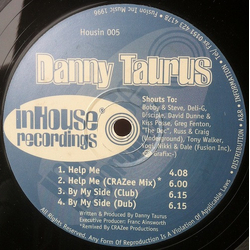 Danny Taurus Help Me / By My Side Vinyl 12" USED