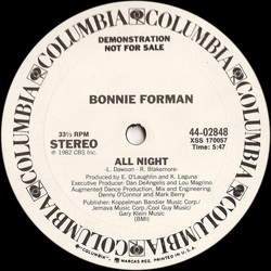 Bonnie Forman All Night Vinyl 12" USED
