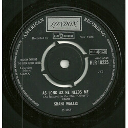Shani Wallis As Long As He Needs Me / Where Is Love? Vinyl 7" USED