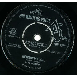 Fats Domino Heartbreak Hill Vinyl 7" USED