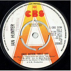 Ian Hunter Once Bitten Twice Shy Vinyl 7" USED