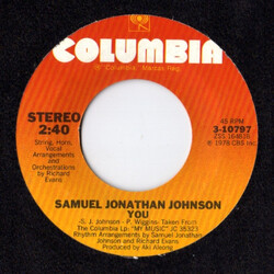 Samuel Jonathan Johnson You / My Music Vinyl 7" USED