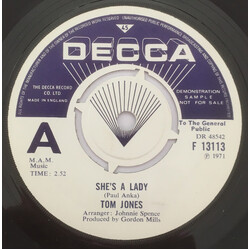 Tom Jones She's A Lady Vinyl 7" USED