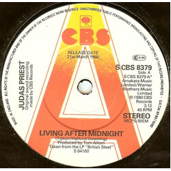 Judas Priest Living After Midnight Vinyl 7" USED