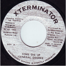 General Degree Come 'Dis Up Vinyl 7" USED